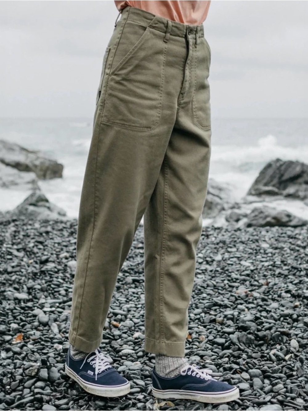 FINISTERRE Yarrel Trouser Organic Cotton Willow Green Chino Straight-Leg Pants